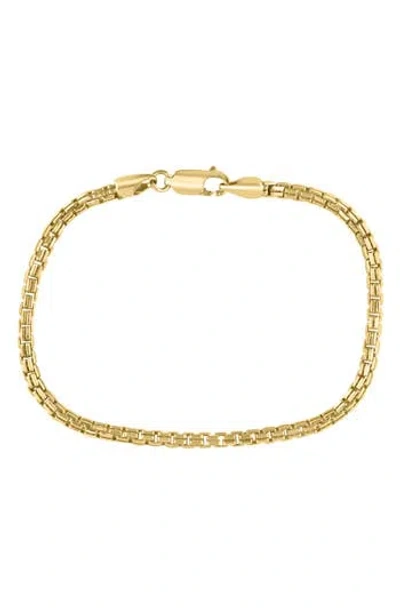 Effy 14k Gold Plated Sterling Silver Box Chain Bracelet In Yellow
