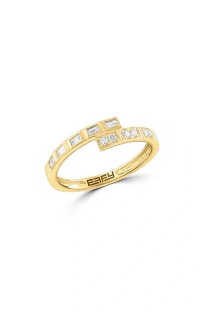 Effy 14k Gold Plated Sterling Silver Diamond Band Ring