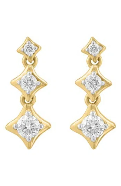 Effy 14k Gold Plated Sterling Silver Diamond Drop Earrings