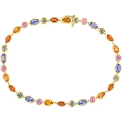 Effy 14k Gold Plated Sterling Silver Lab Grown Semiprecious Stone Bracelet