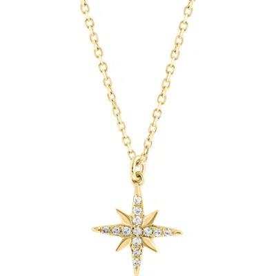 Effy 14k Gold Plated Sterling Silver Pavé Diamond Star Pendant Necklace In Gray