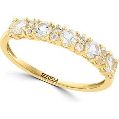 Effy 14k Gold Plated Sterling Silver White Sapphire Band Ring