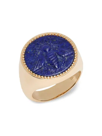 Effy 14k Goldplated Sterling Silver & Lapis Lazuli Ring