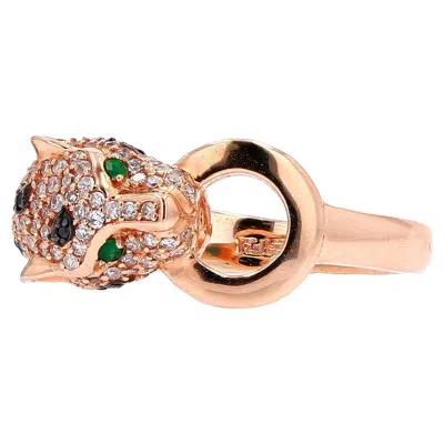 Pre-owned Effy 14k Panther  Ring In Multiple