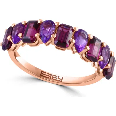 Effy 14k Rose Gold Amethyst & Rhodolite Ring