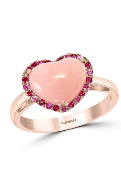Effy 14k Rose Gold Blush Romance Heart Ring In Pink