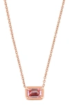 Effy 14k Rose Gold Lab Created Pink Diamond Pendant Necklace In Pink