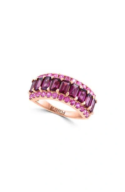 Effy 14k Rose Gold Rhodolite Garnet & Pink Sapphire Ring