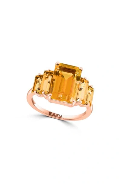 Effy 14k Rose Gold Semiprecious 5-stone Ring