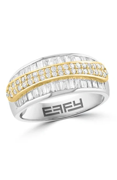 Effy 14k White & Rose Gold Diamond Ring In Multi