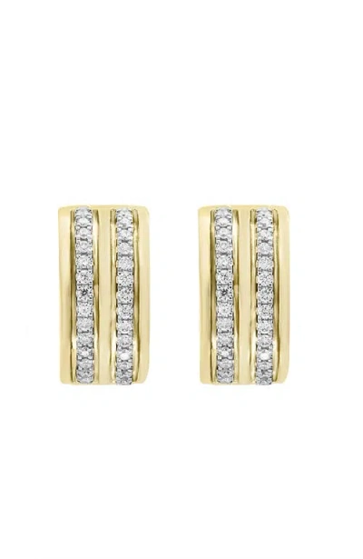 Effy 14k White & Yellow Gold Diamond Earrings In Red