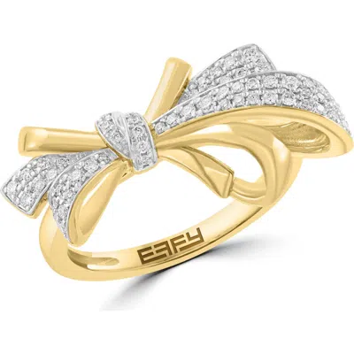 Effy 14k White & Yellow Gold Diamond Ring In Pink