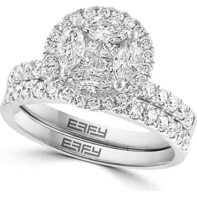 Effy 14k White Gold Diamond Statement Ring In Metallic