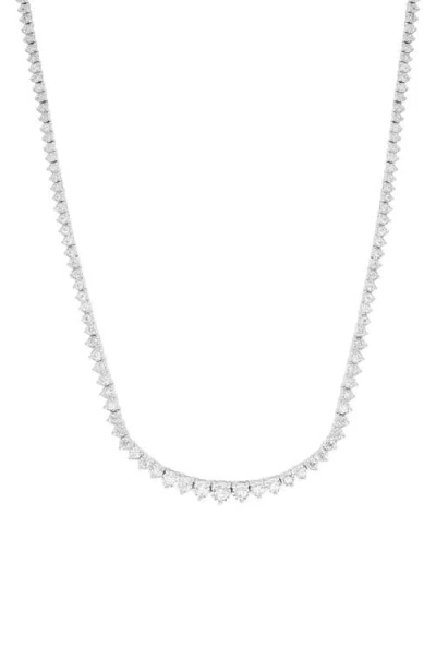 Effy 14k White Gold Diamond Tennis Necklace In Purple