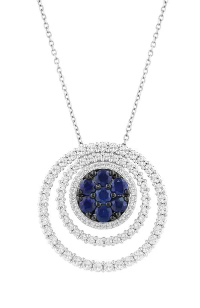 Effy 14k White Gold Evil Eye Protection Pendant In Metallic