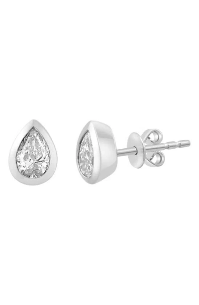 Effy 14k White Gold Lab Grown Diamond Stud Earrings In Metallic