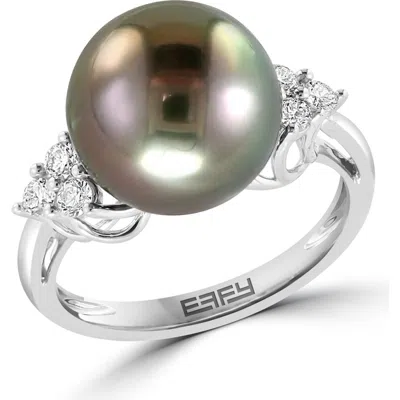 Effy 14k White Gold Moonlit Pearl Diamond Ring