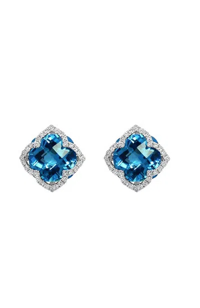 Effy 14k White Gold Ocean Majesty London Blue Topaz Earrings