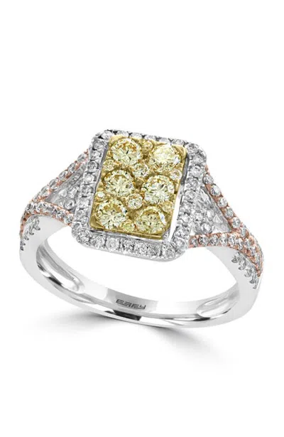 Effy 14k White, Yellow & Rose Gold Champagne Glow Diamond Ring In Metallic Gold