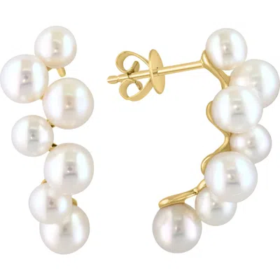 Effy 14k Yellow Gold 4.5–5.5mm Freshwater Pearl Stud Earrings In White