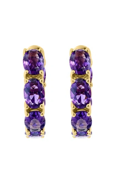 Effy 14k Yellow Gold ,amethyst Earrings In Multi