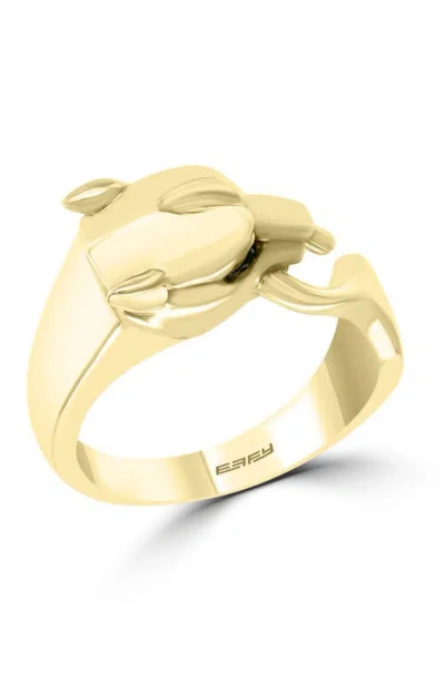 Effy 14k Yellow Gold Black Diamond Ring In Purple