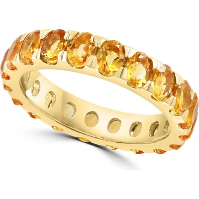 Effy 14k Yellow Gold Citrine Eternity Band Ring