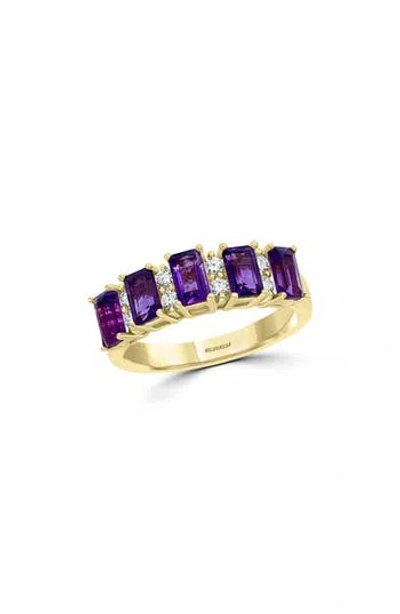 Effy 14k Yellow Gold, Diamond, & Amethyst Ring In Purple