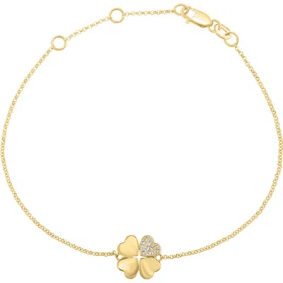 Effy 14k Yellow Gold Diamond Bracelet In Pattern