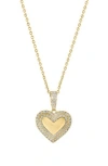 Effy 14k Yellow Gold Diamond Heart Pendant Necklace