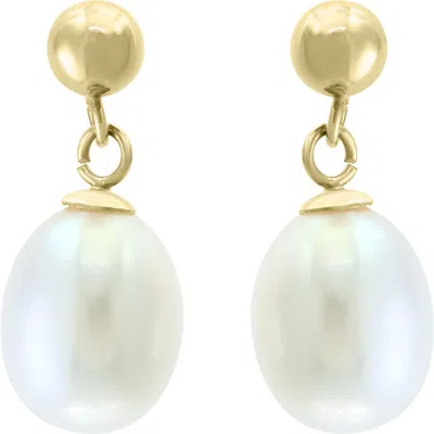 Effy 14k Yellow Gold ,fresh Water Pearl Earrings