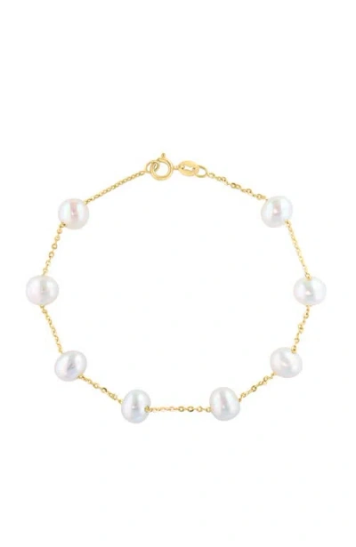 Effy 14k Yellow Gold Fresh Water Pearl Single Strand Bracelet