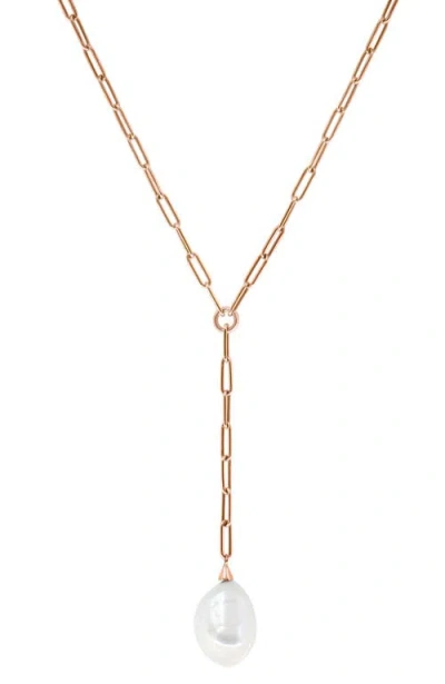 Effy 14k Yellow Gold Freshwater Pearl Lariat Necklace In Multi