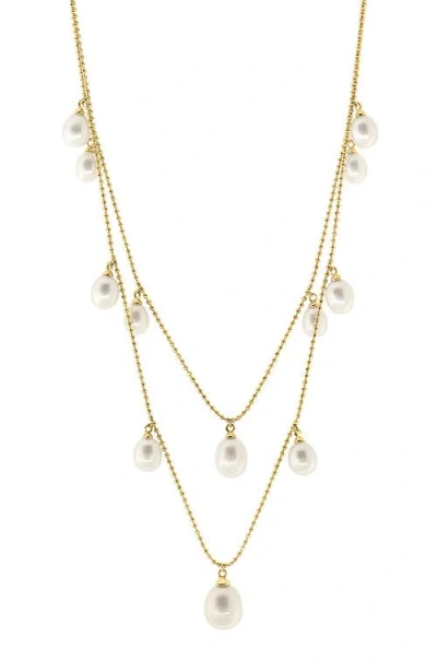Effy 14k Yellow Gold Freshwater Pearl Layered Necklace