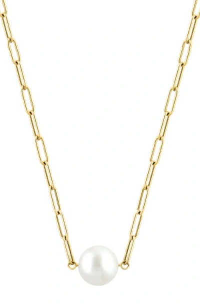 Effy 14k Yellow Gold Freshwater Pearl Paperclip Necklace