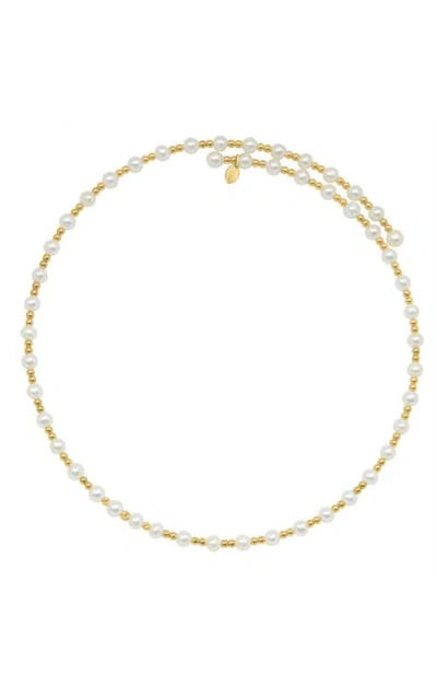 Effy 14k Yellow Gold Freshwater Pearl Station Wrap Necklace In Multi