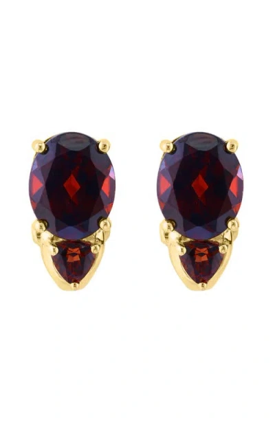 Effy 14k Yellow Gold ,garnet Earrings In Multi