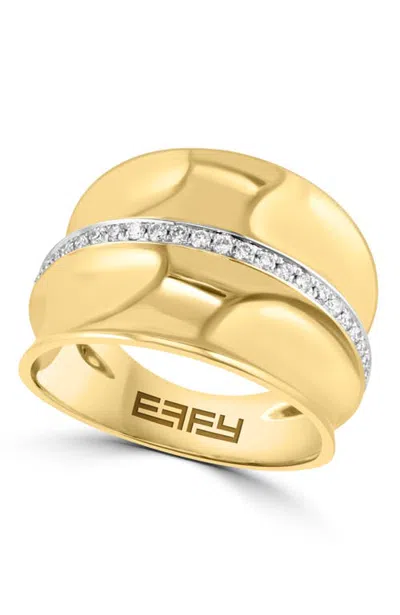 Effy 14k Yellow Gold Golden Embrace Diamond Ring In Metallic Gold