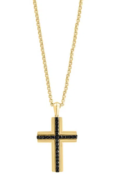 Effy 14k Yellow Gold Golden Faith Diamond Cross In Multi