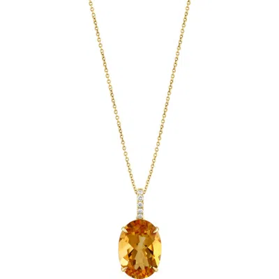 Effy 14k Yellow Gold Golden Fire Citrine Pendant