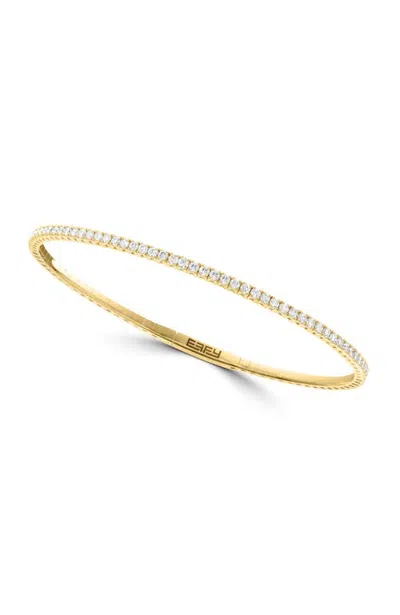 Effy 14k Yellow Gold Golden Horizon Diamond Bangle In Metallic Gold