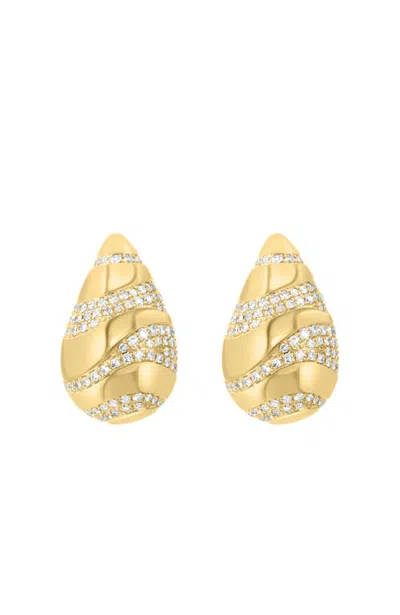 Effy 14k Yellow Gold Golden Mosaic Diamond Earrings