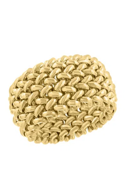 Effy 14k Yellow Gold Golden Texture Statement Ring In Metallic Gold