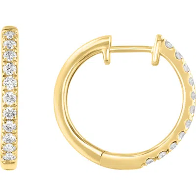 Effy 14k Yellow Gold Lab Grown Diamond Huggie Hoop Earrings