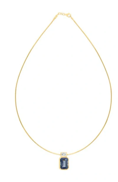 Effy 14k Yellow Gold ,london Blue Topaz,sky Blue Topaz Pendant