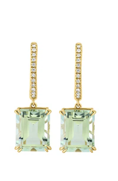 Effy 14k Yellow Gold Mint Radiance Green Amethyst Gemstone Drops