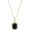 Effy 14k Yellow Gold Onyx & Diamond Pendant Necklace In Gold/black