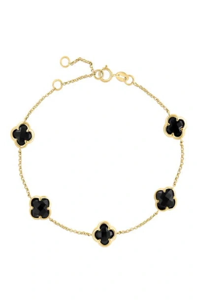 Effy 14k Yellow Gold Onyx Bracelet In Multi
