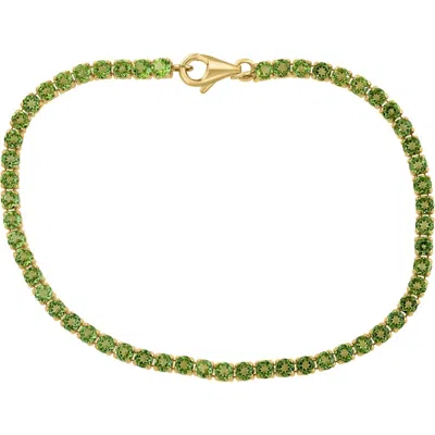 Effy 14k Yellow Gold Peridot Tennis Bracelet In Yellow Gold/green