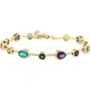 Effy Women's 14k Yellow Gold & Multi Stone Station Bracelet In Gold/multi